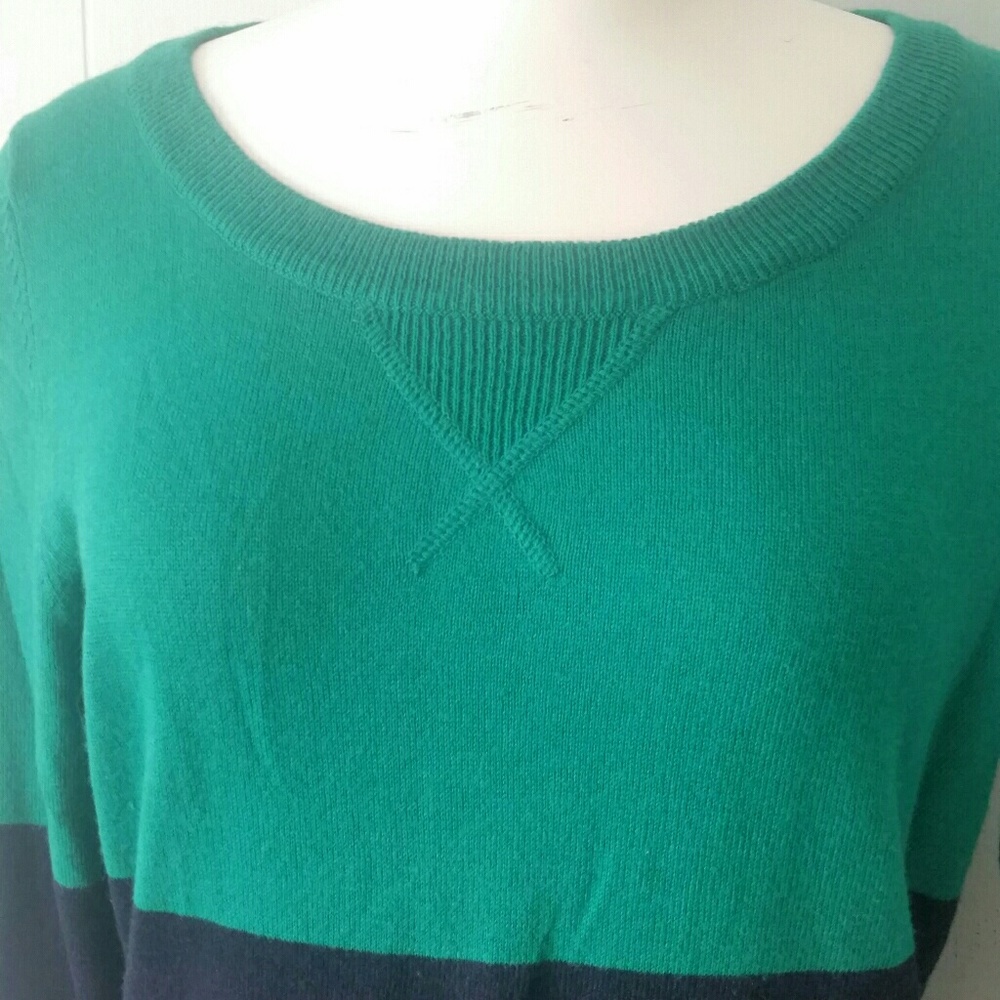 Cashmere Blend Sweater Simple Color Block - image 3
